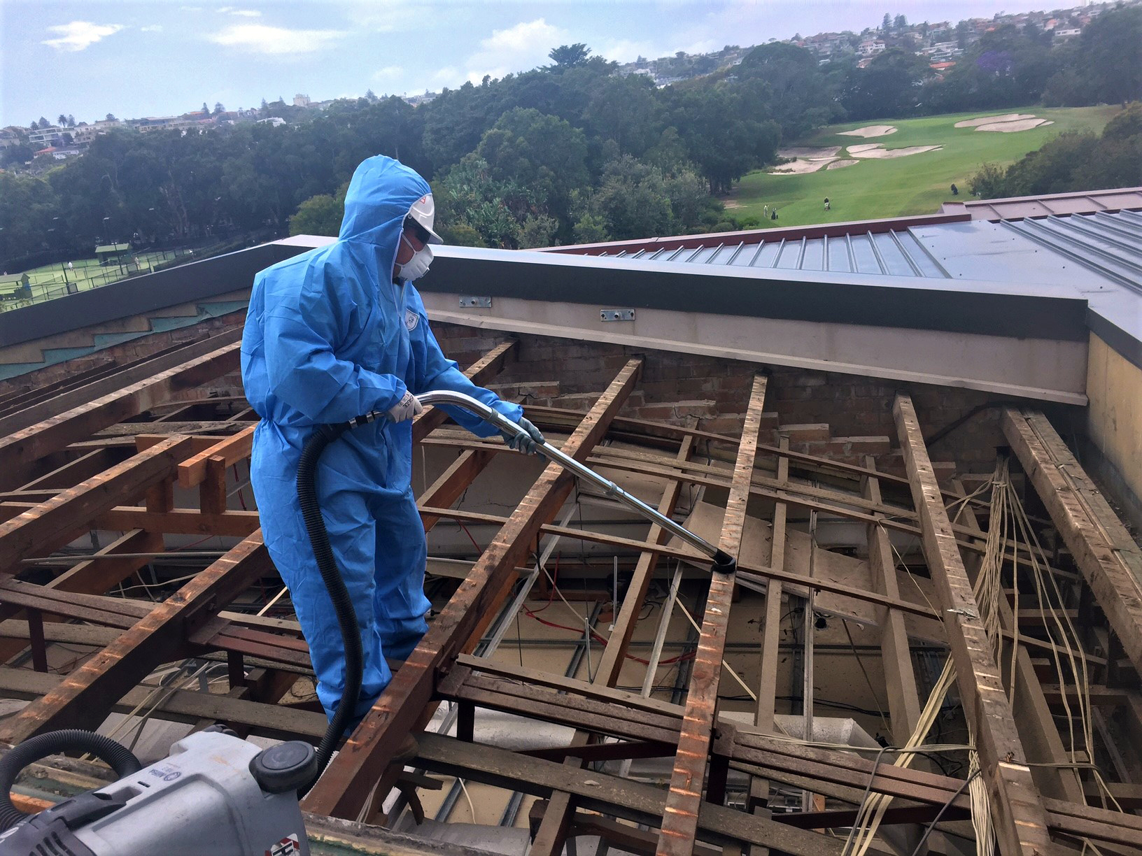 Licensed asbestos roof removal